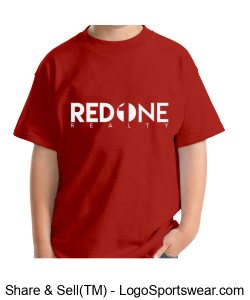 Youth Red 1 Realty Short Sleeve Shirt Design Zoom